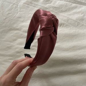 Mauve silk headband